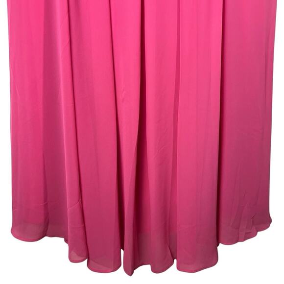 Torrid Chiffon Pink Cowl Neck Flowy Pleated Midi Dress - Picture 5 of 14